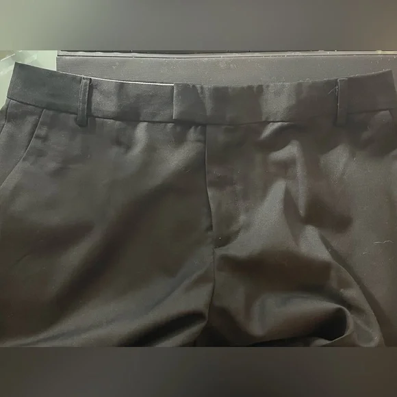 Band of Outsiders Black Straight Leg Trousers with small pant leg slit Size 2 - Picture 4 of 7